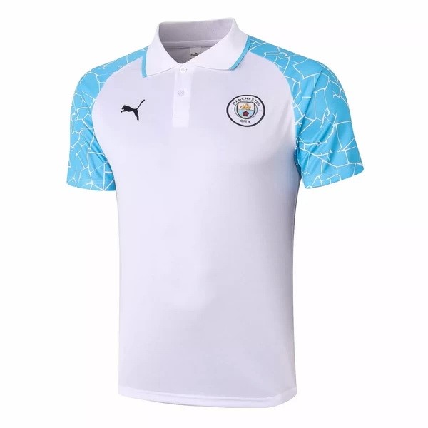 Polo Manchester City 2020/21 Blanco Azul